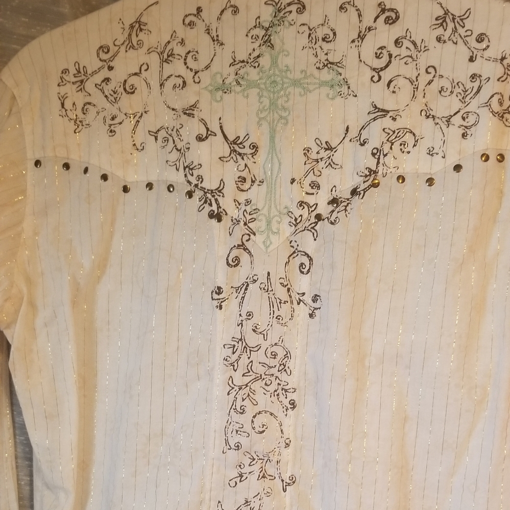 Wrangler Womens Printed Button Down
